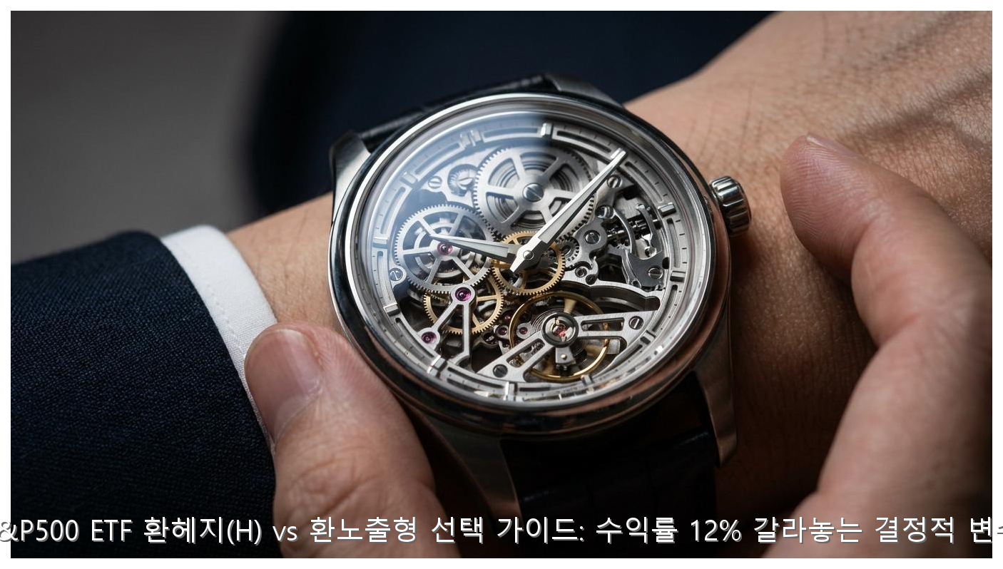 S&P500 ETF 환헤지 vs 환노출 선택 가이드 핵심 안내 및 분석 인포그래픽 (5)