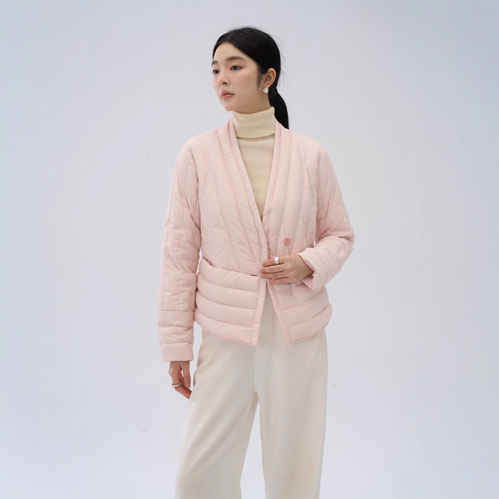 Lightweight V-Neck Down Jacket for Women