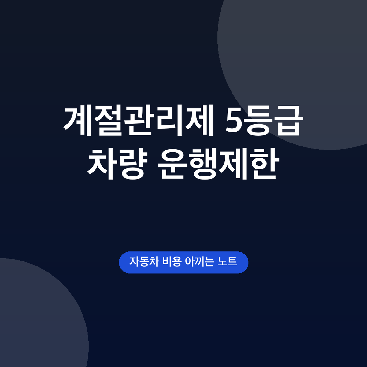 계절관리제 5등급 차량 운행제한 시간, 단속 대상