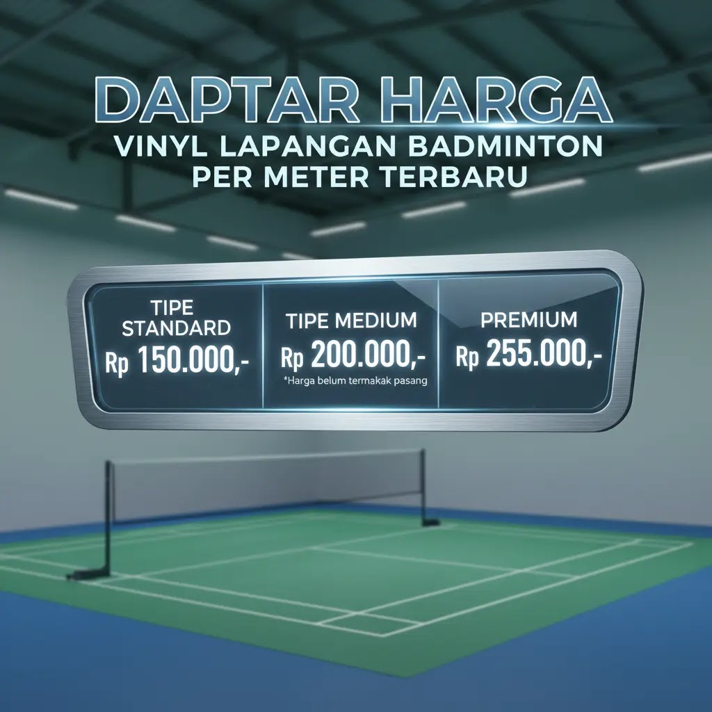 Daftar Harga Vinyl Lapangan Badminton per Meter Terbaru