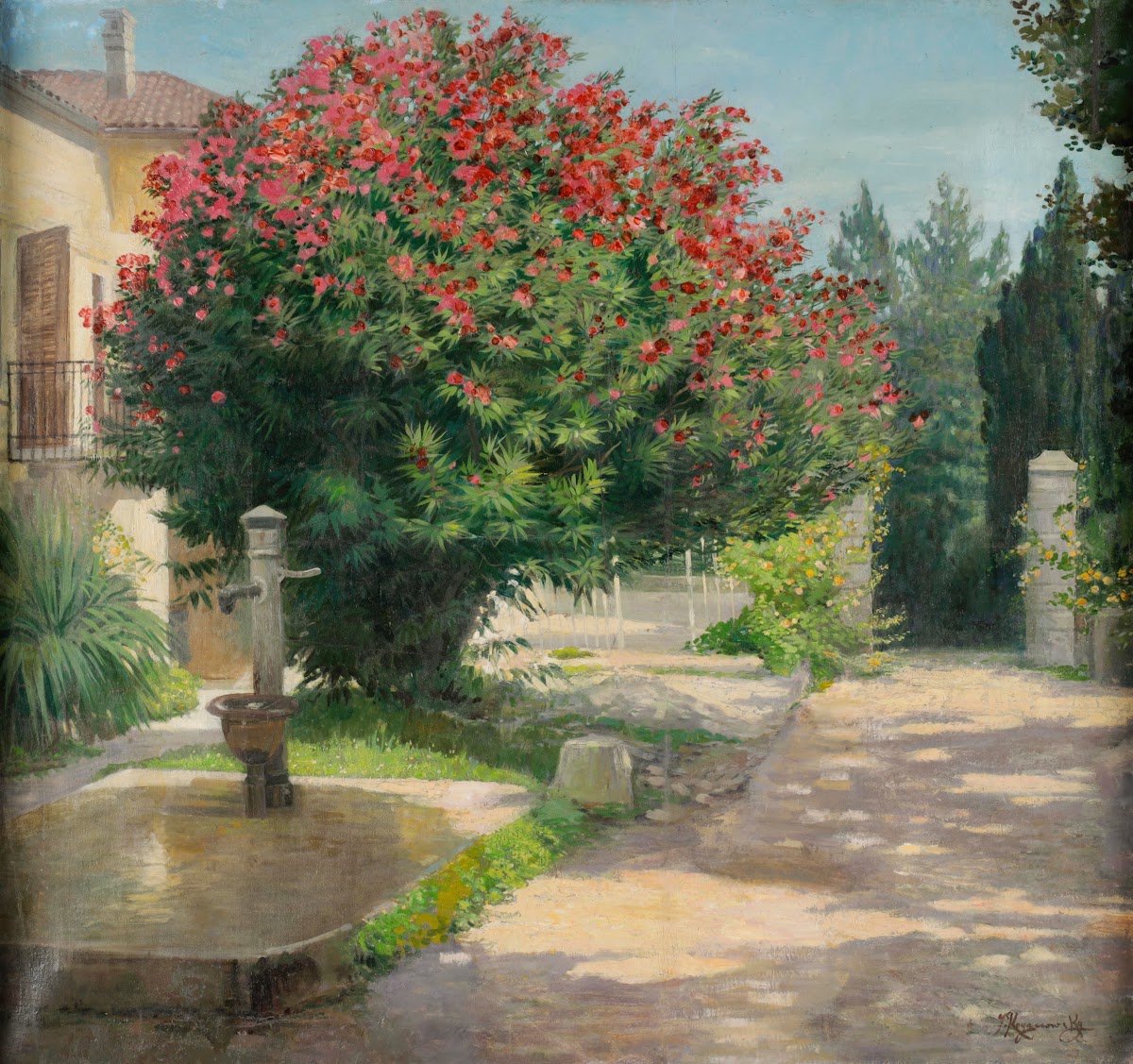 Garten mit Oleander