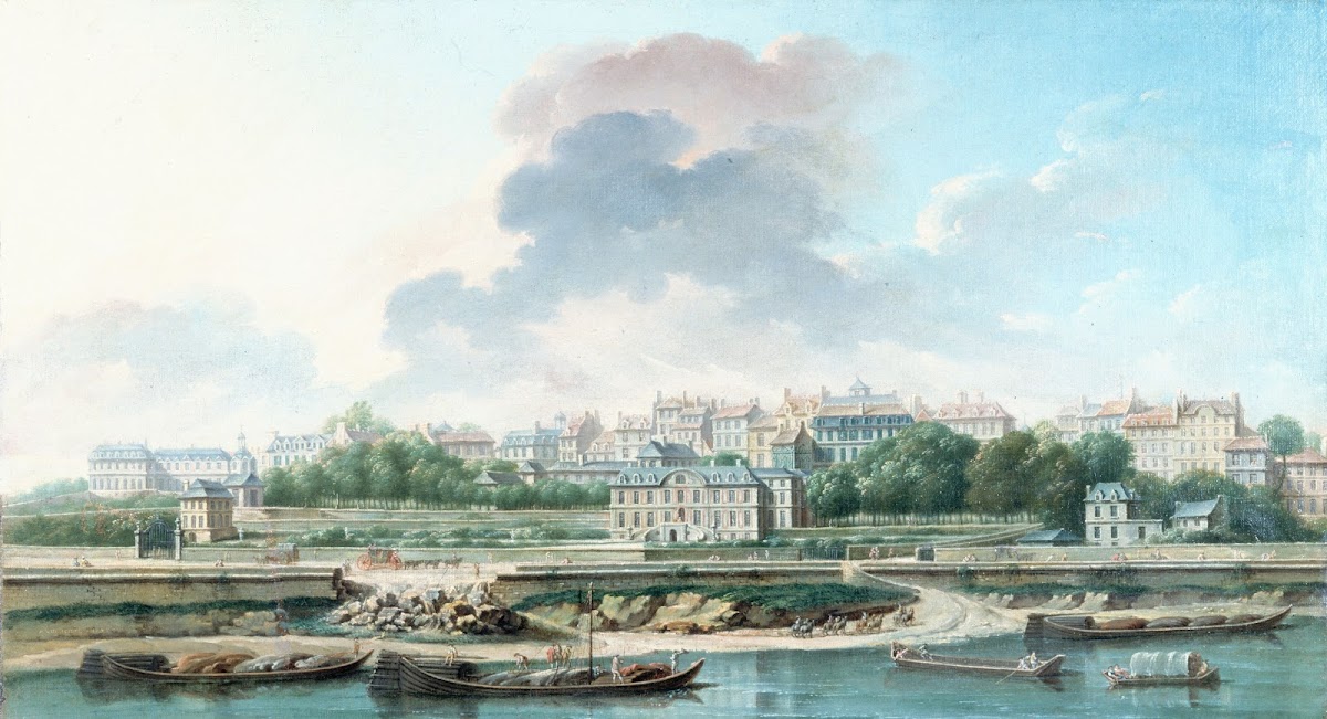 Le Quai et le Village de Passy vus de la rive gauche 1757