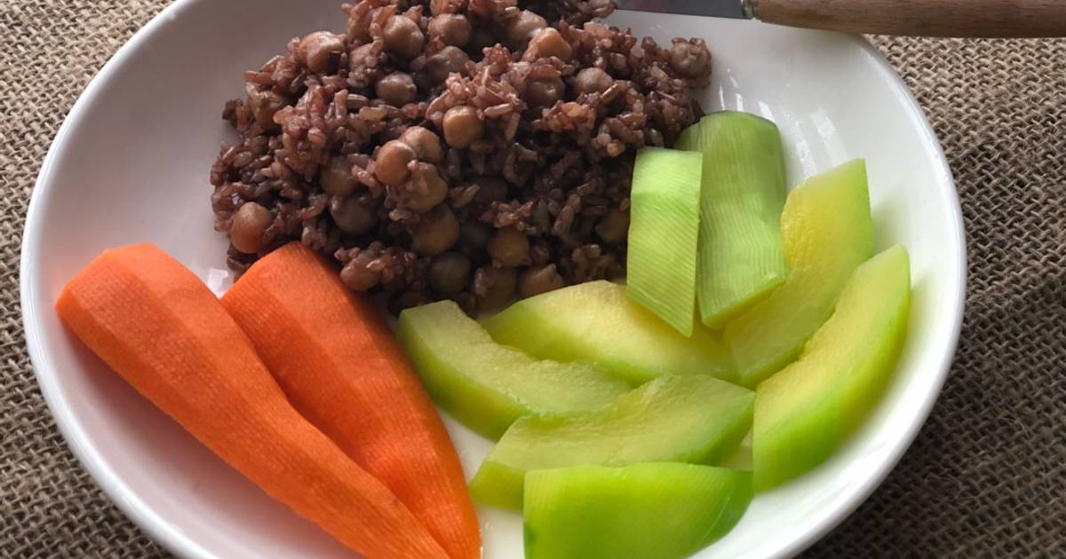 Eat clean: cơm gạo lứt đậu gà (1)