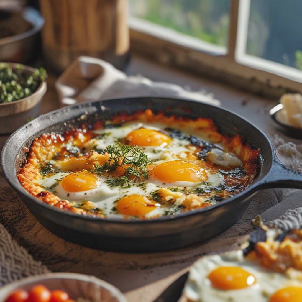 Baked Feta Eggs Recipe - Easy and Delicious Breakfast & Brunch