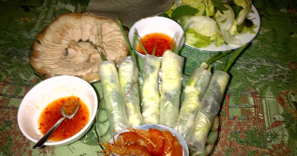 Thịt luộc cuốn bánh tráng O Duyên
