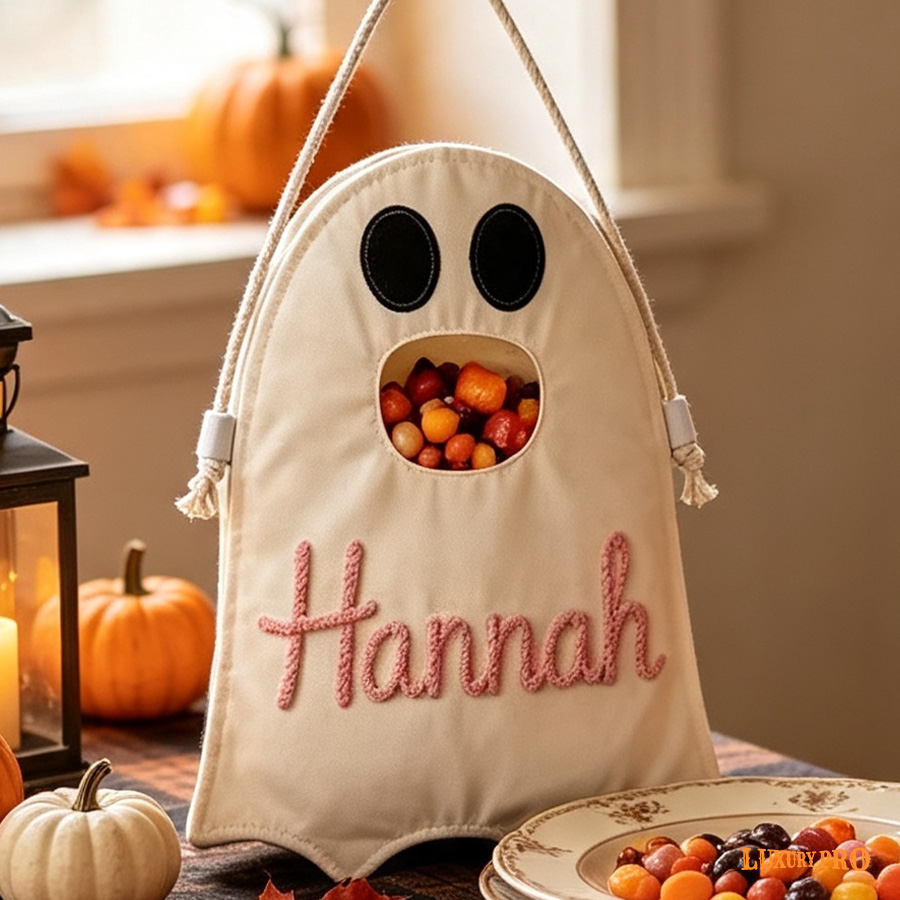 Halloween Ghost Trick or Treat Bag‑Multicolor