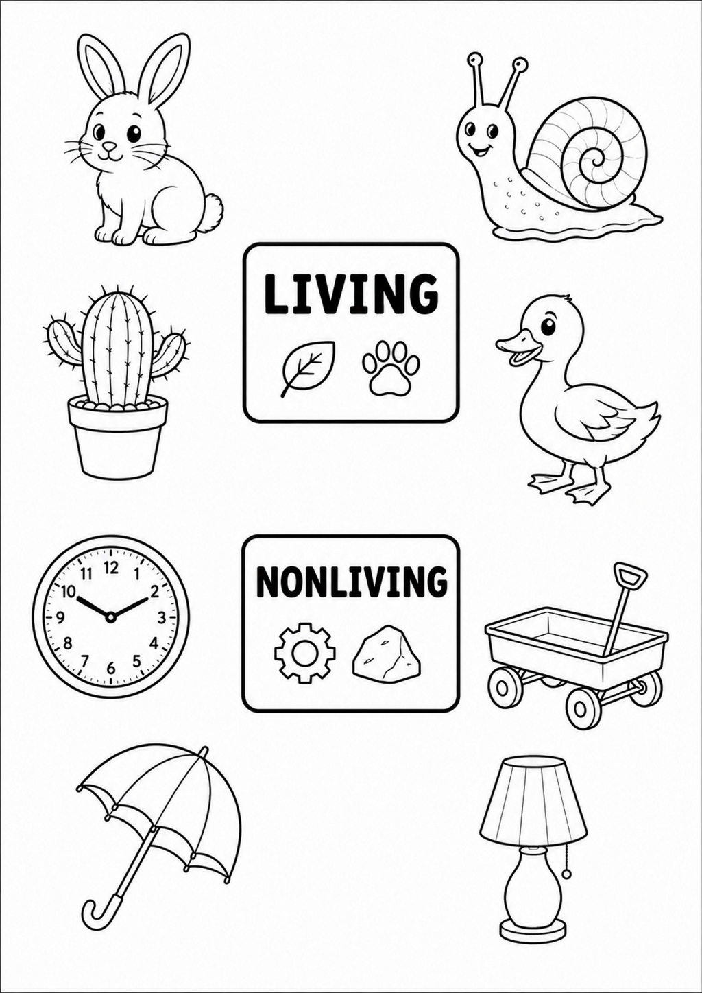 Living and Nonliving Picture Match