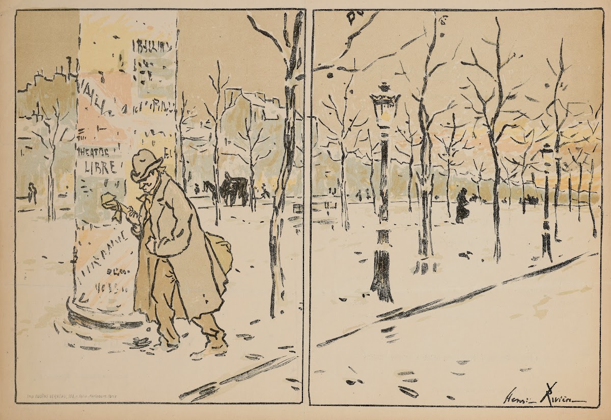 Paris en hiver Programme pour le Théâtre Libre 1889