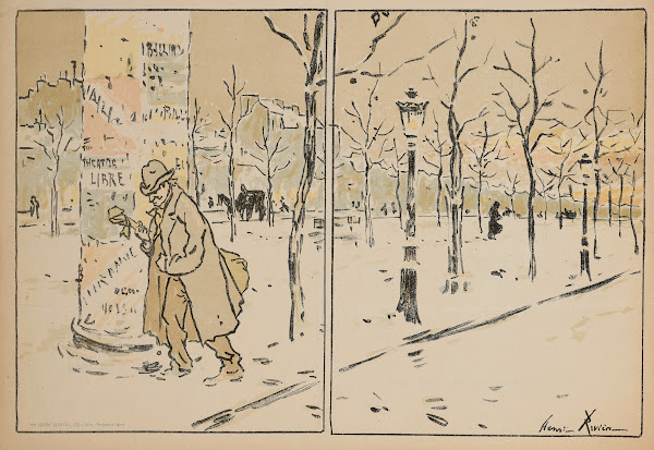 Paris en hiver Programme pour le Théâtre Libre 1889