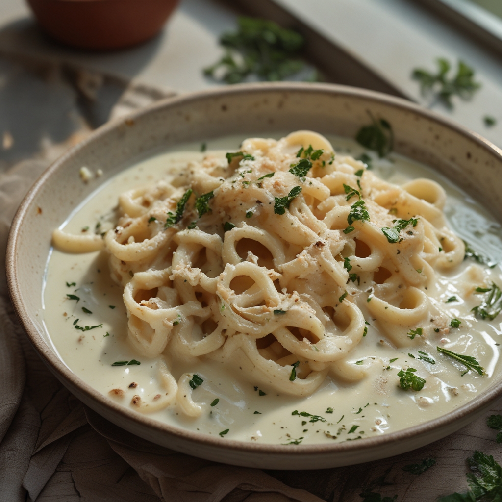 One Pot Creamy Garlic Pasta – Easy & Quick Comfort Dinner finished