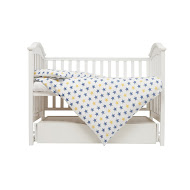 Сменная постель 3 эл Twins Comfort Soft (фланель) Stars blue белый/ синий