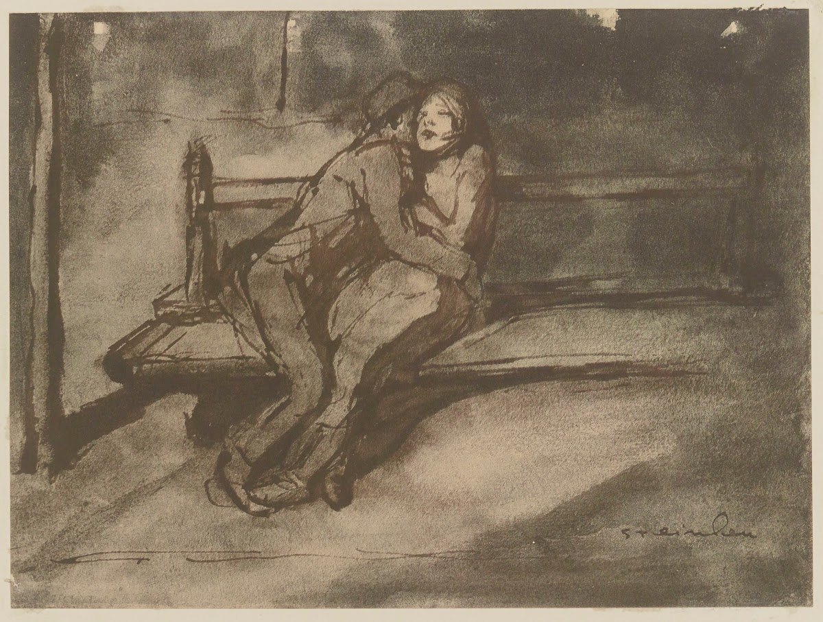 Couple sur un banc 1930