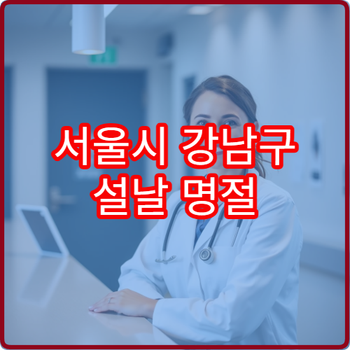 서울시 강남구 설날 명절 정신과 연휴 진료 병원 불안·우울증·불면증 상담 가능