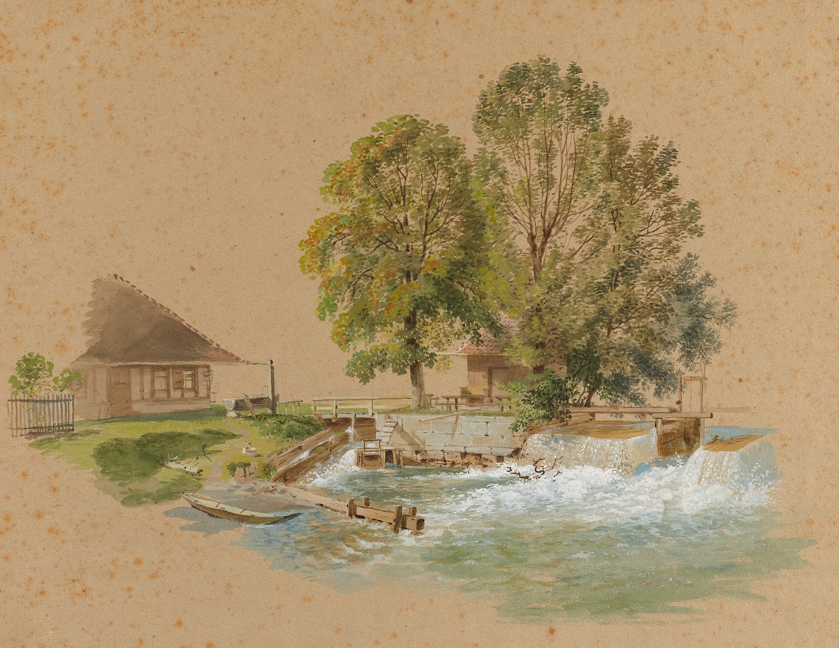 Schleuse beim Schwellenmätteli in Bern 1915 1945