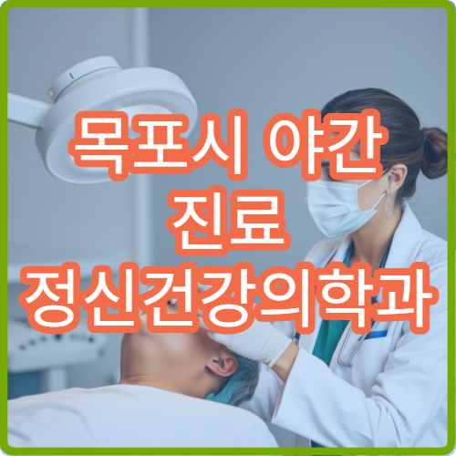 목포시 야간 진료 정신건강의학과 병원 불면증·스트레스 상담 가능한 병원