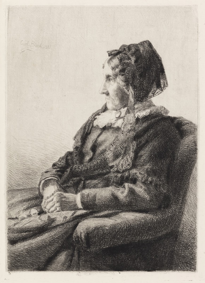 Portrait of the artists mother Mrs Ida Emilie Ulrikke Henriette Bloch née Weitzm