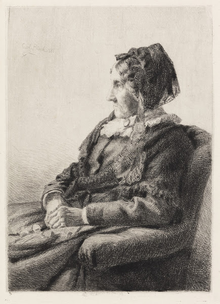 Portrait of the artists mother Mrs Ida Emilie Ulrikke Henriette Bloch née Weitzm