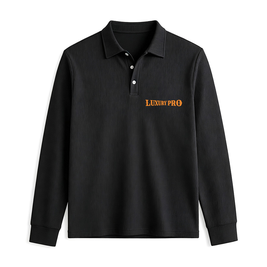 2D‑Waffle‑knit Polo Shirt