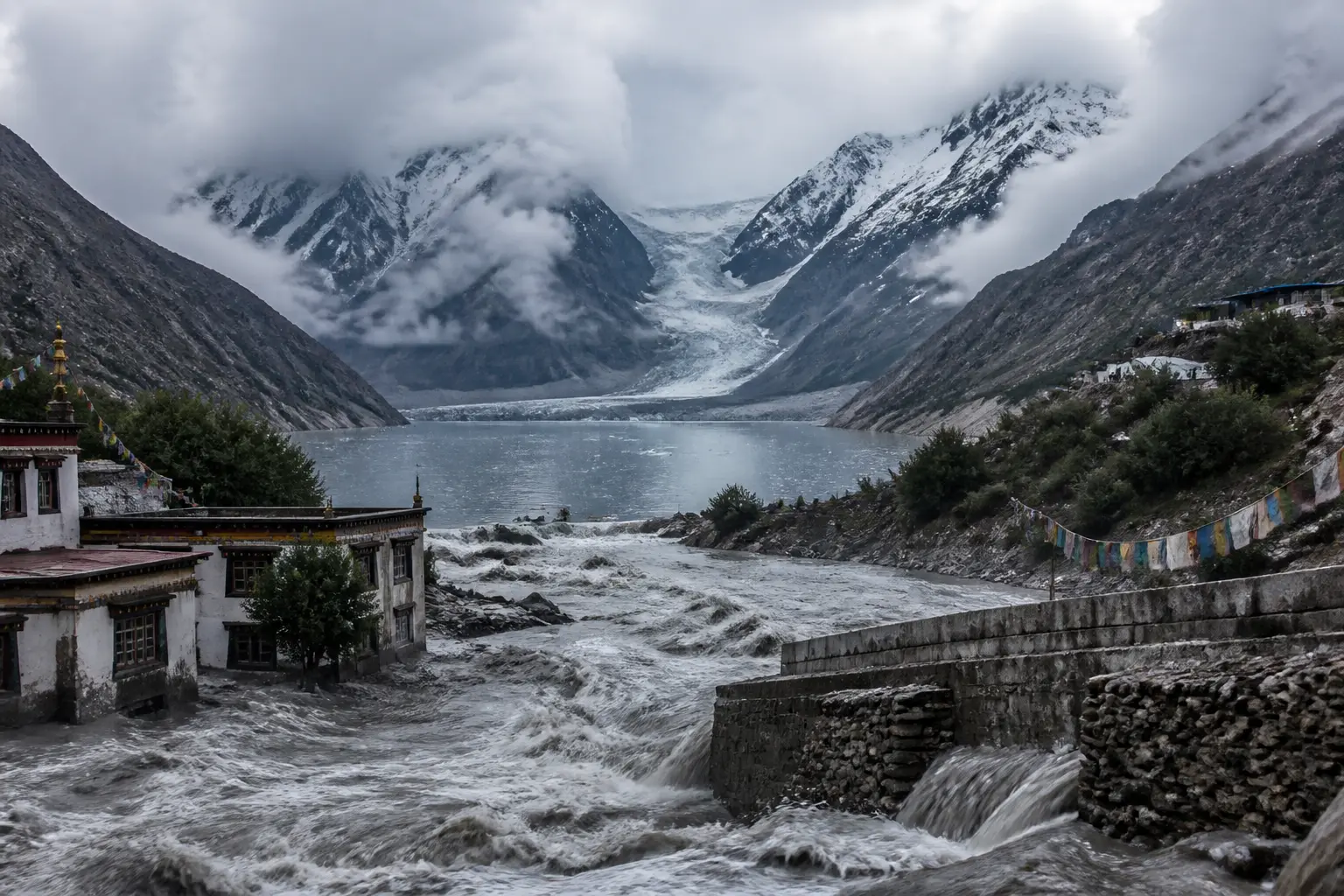 Editorial image for Nepal-Tibet floods: Rising lake levels raise fears of further disaster