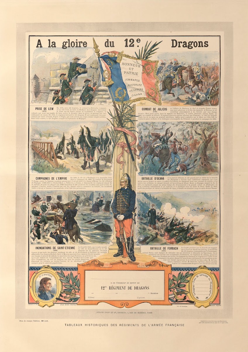 A la gloire du 12e Dragons 1892