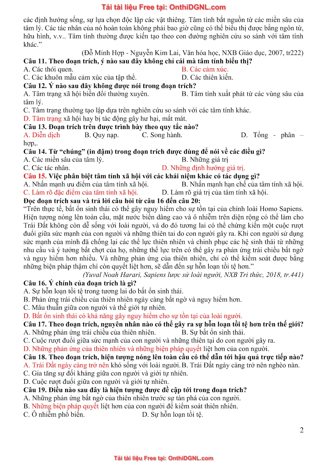 39 Đề ôn HSA - ĐỊnh tính