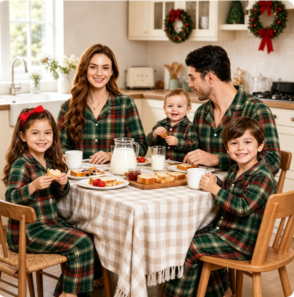Christmas Family Pajamas, Plaid