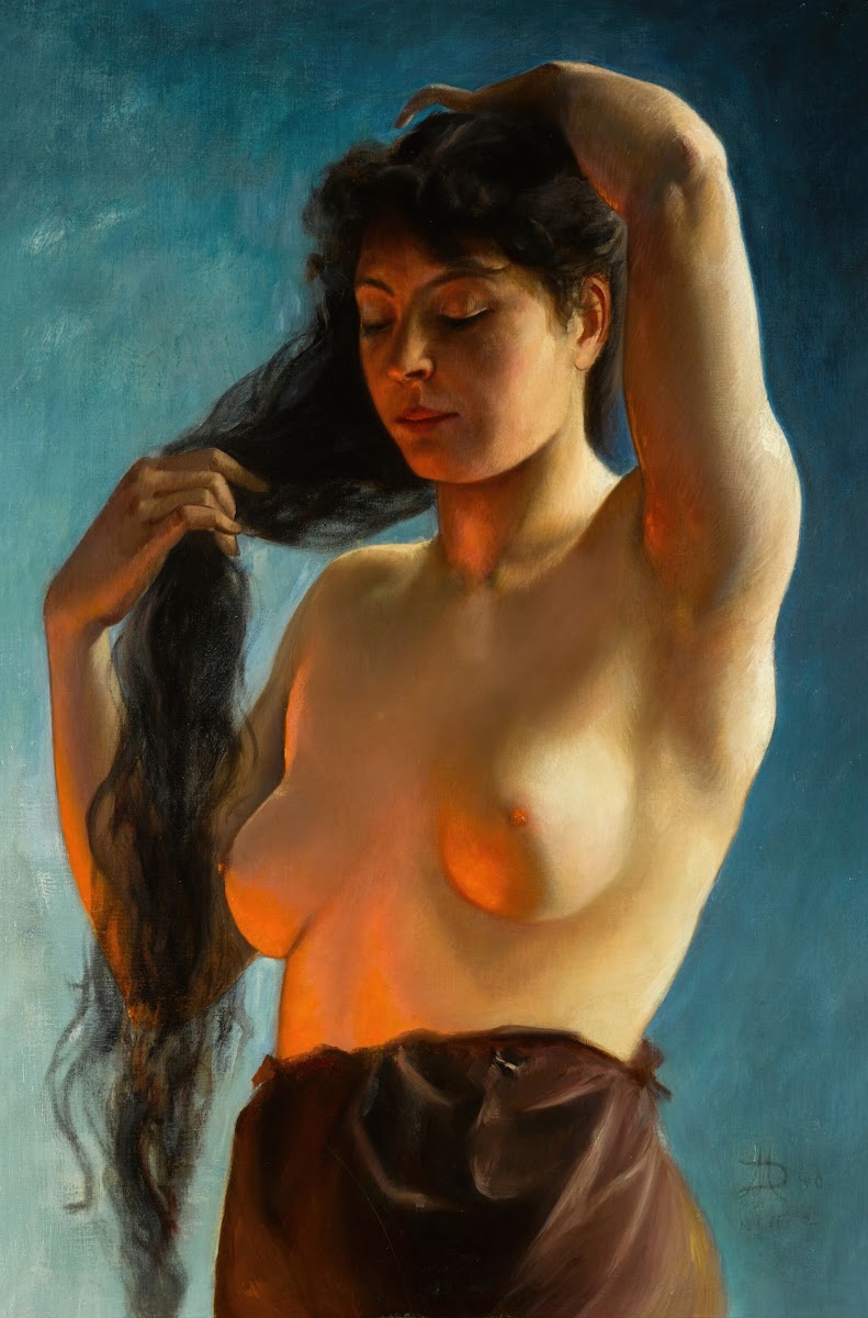 La belle aux cheveux noirs 1890