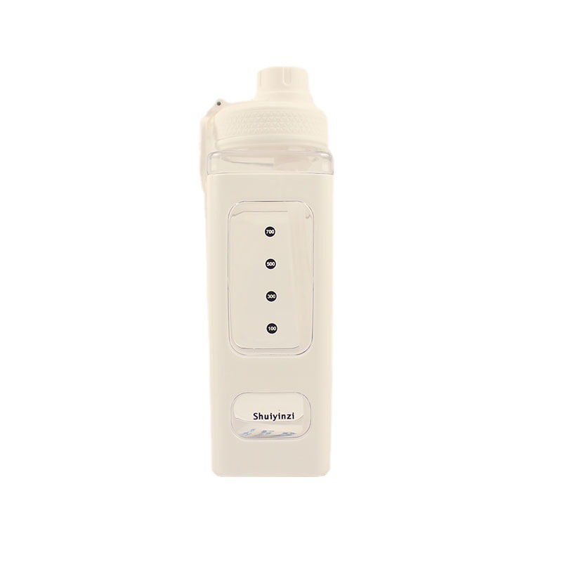 Large water bottle with straw 700–900 ml