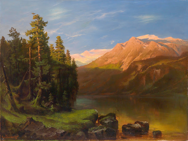 Landschaft im Abendrot