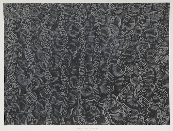 Kleisterpapier mit Verdrängungsdekor 1890   1910