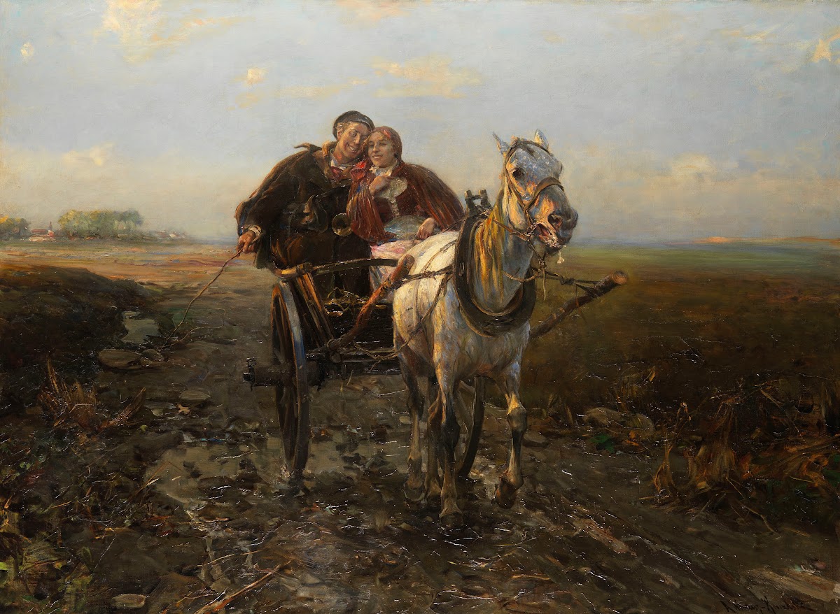 Glückliche Kutschfahrt Ca 1890 1900