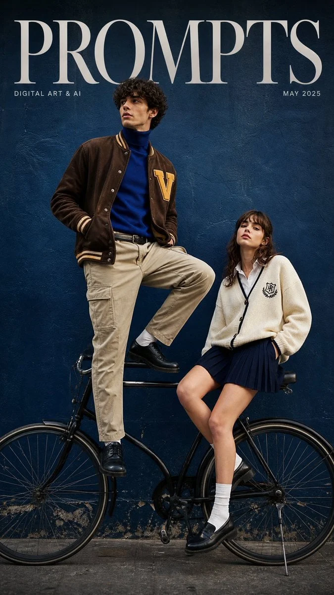 Una portada de revista de moda cinematográfica