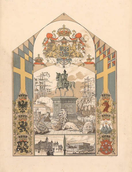 Commemorative Leaflet with the Carl Johan statue 1894