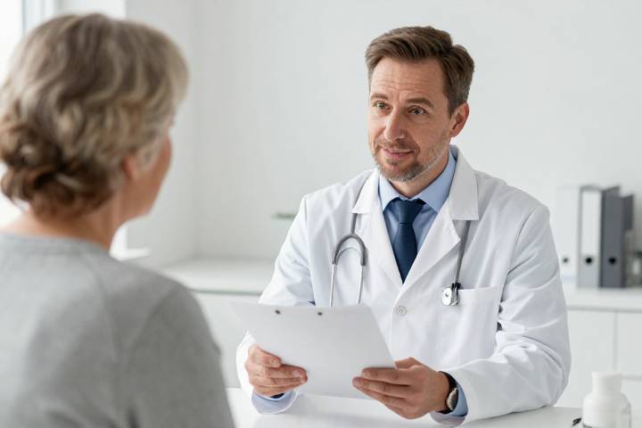 医師による健康相談の様子