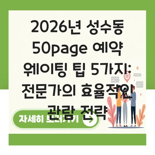 성수동 50page 전시 관람 예약 방법 및 팝업스토어 웨이팅 대기 시간 정보 대표 이미지