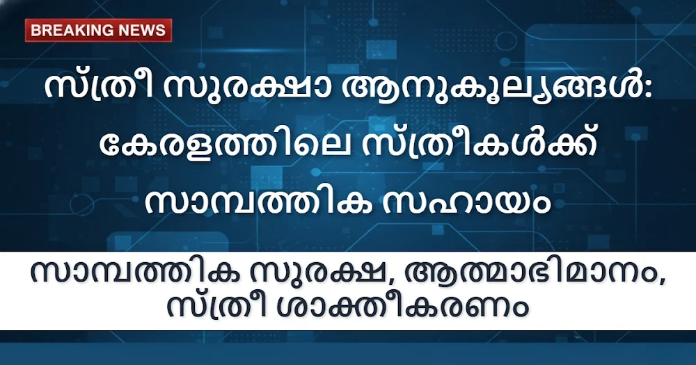 സ്ത്രീ സുരക്ഷാ ആനുകൂല്യങ്ങൾ: കേരളത്തിലെ സ്ത്രീകൾക്ക് സാമ്പത്തിക സഹായം