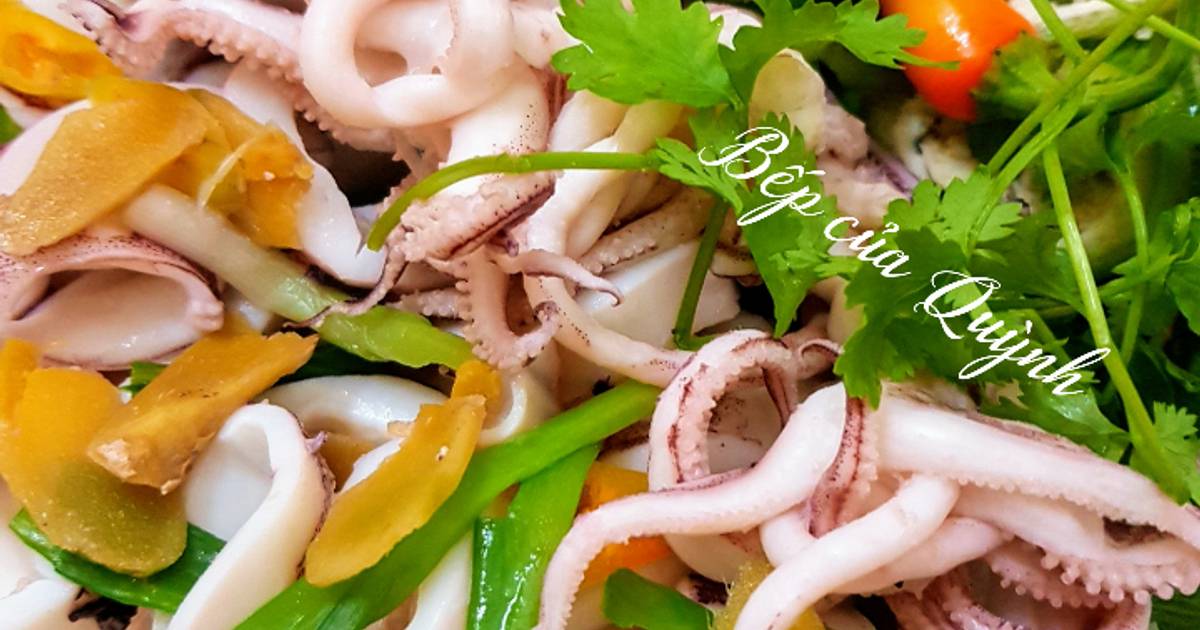 Mực ống hấp gừng