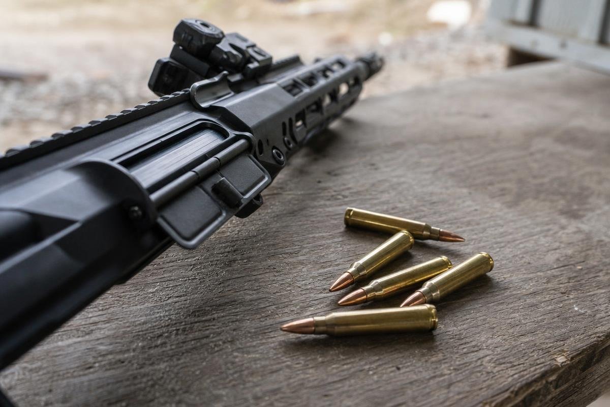 5.56 NATO ballistics comparison with AR-15 upper receiver and ammunition