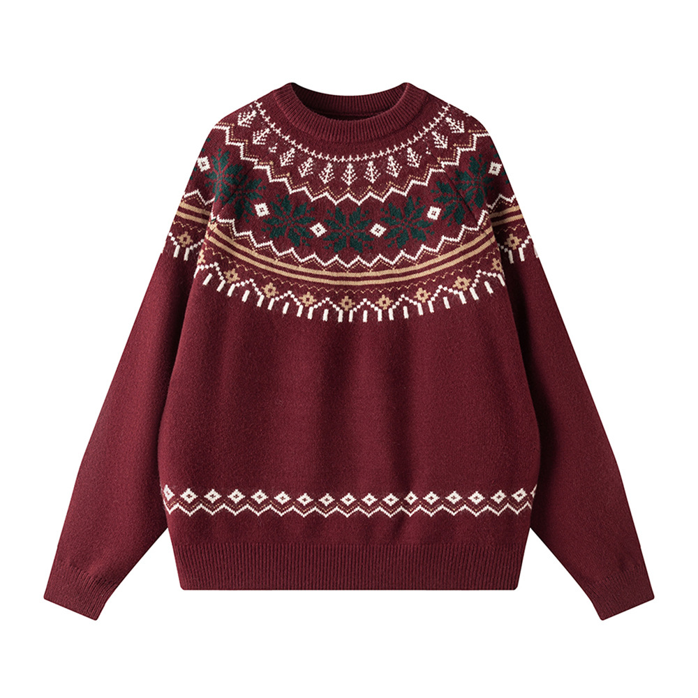 Fair Isle Strickpullover für Herren, weihnachtliches Design
