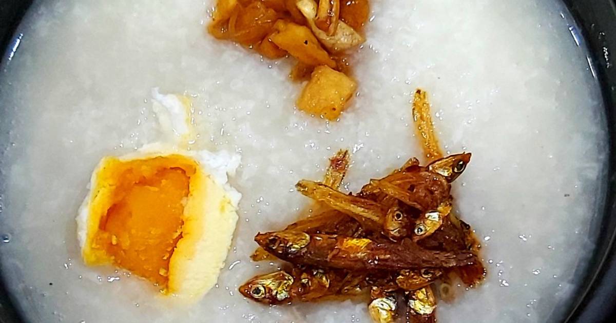 CHÁO TRẮNG, TRỨNG MUỐI, CỦ CẢI KHÔ, CÁ KHÔ