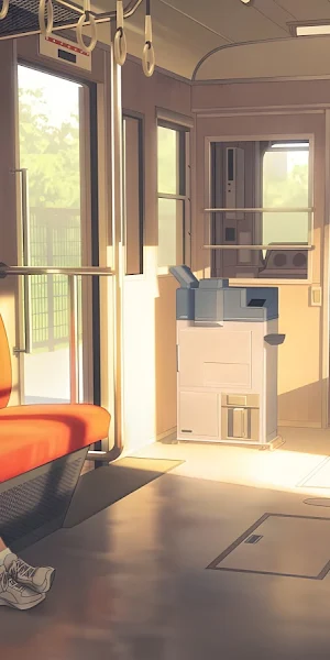 Train, Anime, Anime Girls 5K Wallpaper Background