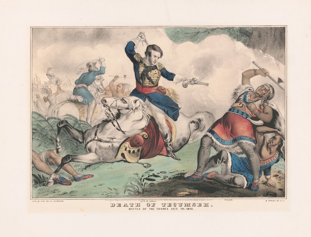 Death of Tecumseh Battle of the Thames Oct 18 1813 1846