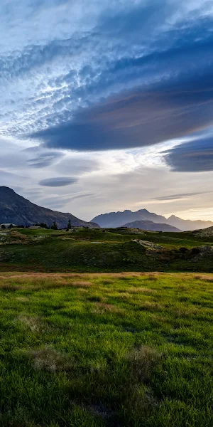 Mountain Landscape, Cloudscape, Scenic View, Grassy Fields 4K Wallpaper Background