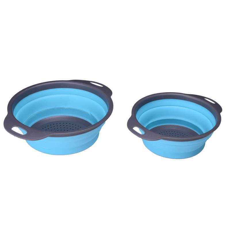 Foldable vegetable bowl with colander