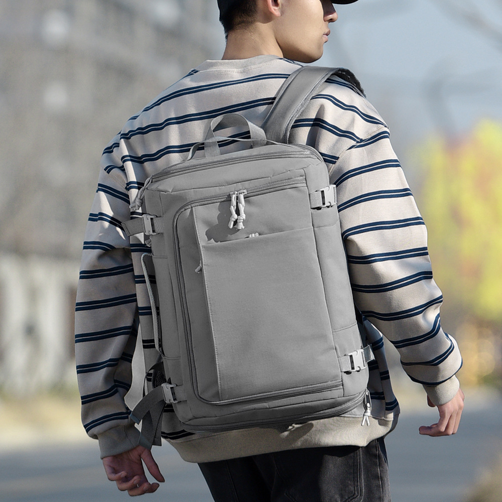 Nylon Backpack, 20–35 L, with Shoe Compartment and Expansion