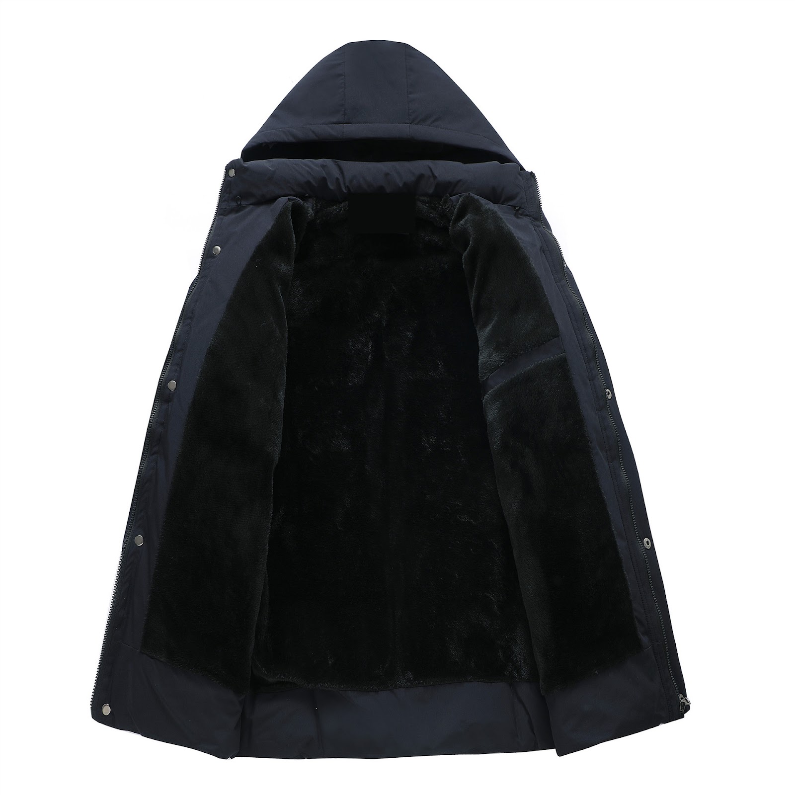 Gefütterte Herren-Winterjacke, abnehmbarer Kragen