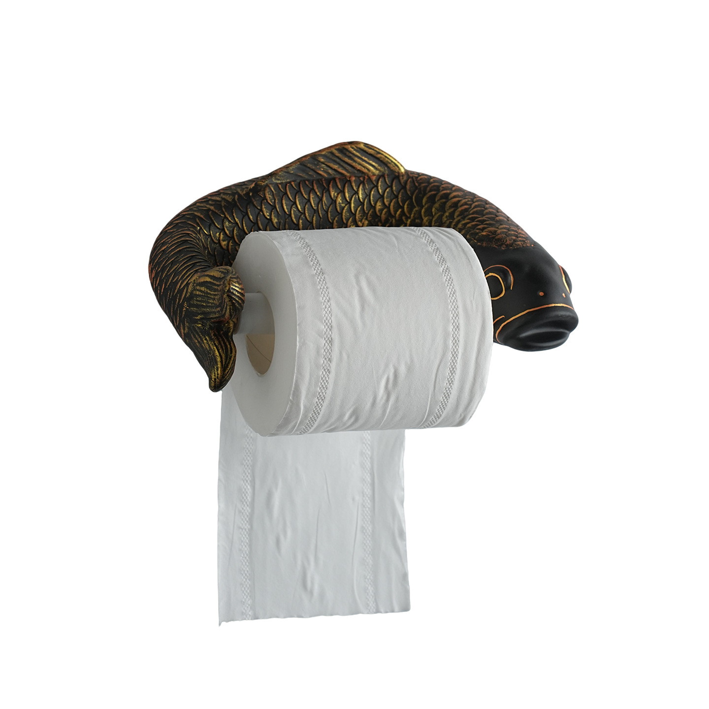 Karpfen-Toilettenpapierhalter, wandmontiert