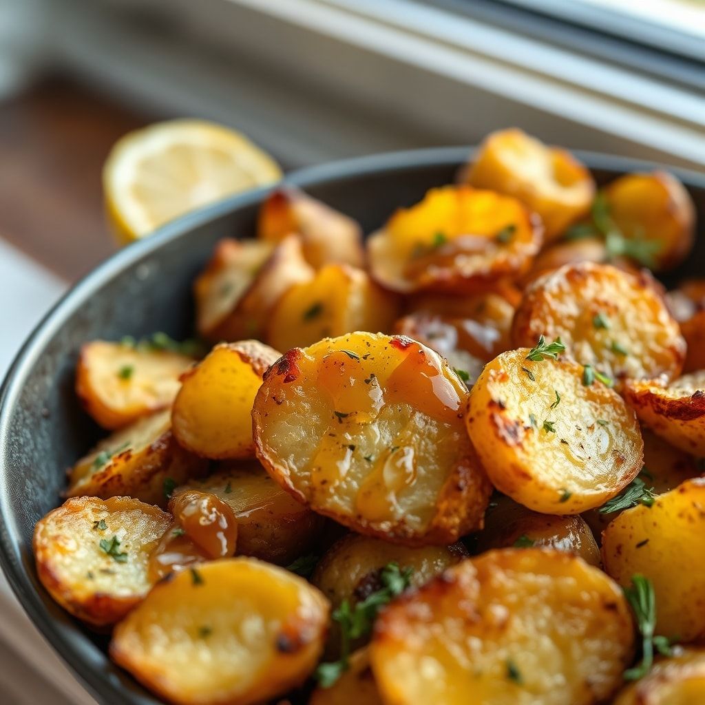 Crispy Greek Lemon Potatoes Oven Roasted to Perfection (Easy Weeknight Side) finished
