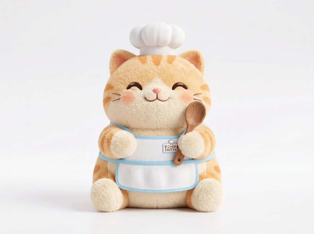 Un modelo 3D de peluche suave