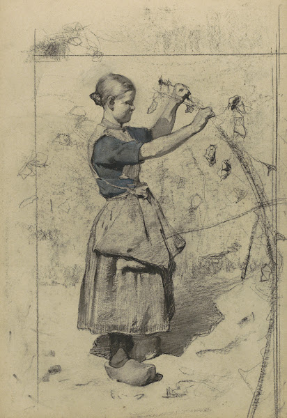 Plukkende jonge vrouw 1882 1884